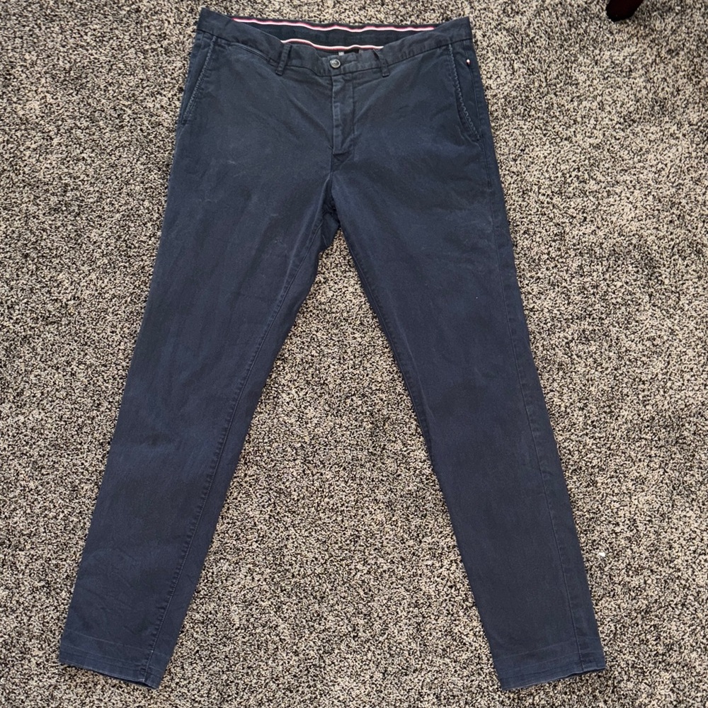 Tommy Hilfiger Navy bleecker Chinos stretch - slim fit 34/30